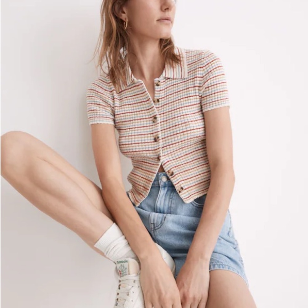 Madewell Button-front Sweater Polo